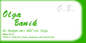 olga banik business card